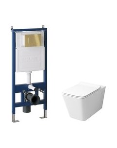 Унитаз подвесной с инсталляцией Grossman GR-4414S+900.K31.01.000+700.K31.04.30M.30M