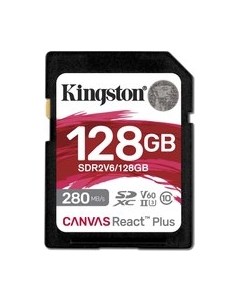 Карта памяти Kingston Canvas React Plus SDXC UHS-II 128GB (SDR2V6/128GB)
