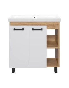 Тумба с умывальником Misty Крафт 80 / П-Кра-07080-011+UM-MOD80SL/1