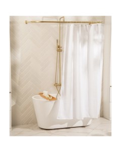 Штора для ванной «Ла Каса», с люверсами, 180×180 см, полиэстер, белая Sima-land home
