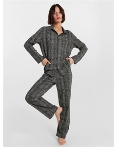 Комплект женский (блузка, брюки) со змеиным принтом Mark formelle