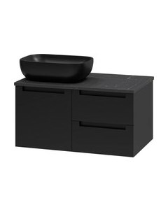 Тумба с умывальником Brevita Cargo 80 / CAR-01080-021П2Я+VS03-80К+MLN-320328MB