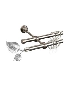 Карниз для штор АС ФОРОС Prime D16Г/16Г + наконечники Лист большой Ас форос