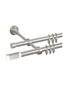 Карниз для штор АС ФОРОС Prime D16Г/16Г + наконечники Квадро хром Ас форос