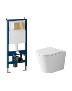 Унитаз подвесной с инсталляцией Grossman GR-4478SQ+900.K31.01.000+700.K31.04.30M.30M