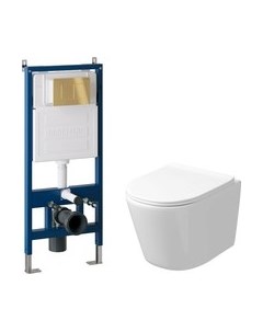 Унитаз подвесной с инсталляцией Grossman GR-4477SQ+900.K31.01.000+700.K31.04.30M.30M