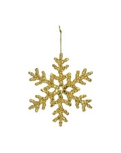 Елочная игрушка Miland Золотистая снежинка / НУ-3388