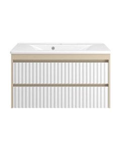 Тумба с умывальником Balaton 100 / BAL-06100-03-012Я+5004100 Brevita