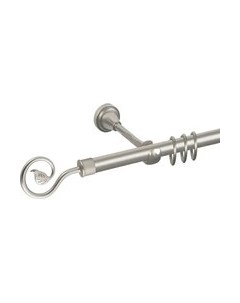 Карниз для штор АС ФОРОС Prime D16Г + наконечники Завиток одинарный Ас форос