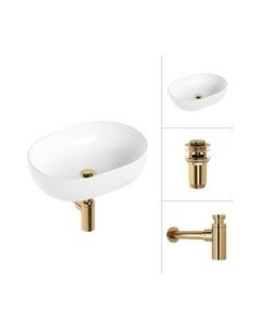 Умывальник Lauter 21836A + клапан 21190G + сифон 21635G