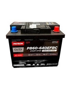 Автомобильный аккумулятор Patron EFB PB60-640EFBC Патрон