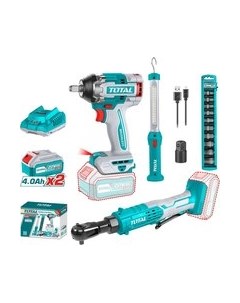 Набор электроинструмента TOTAL TIWLI2050+TDRLI2060151+TWLI35261 / TOSLI240461 Total