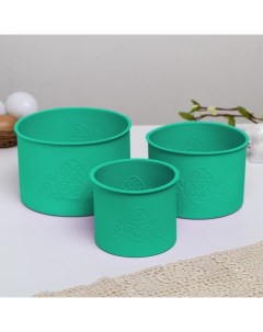 Силиконовая форма «ХВ» для кулича на Пасху, 3 шт. Сима-ленд