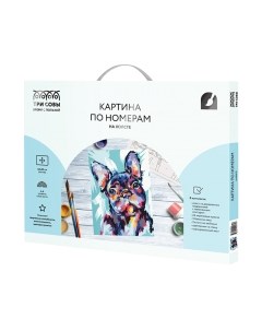 Картина по номерам Три совы Яркий французский бульдог / КХ_44171