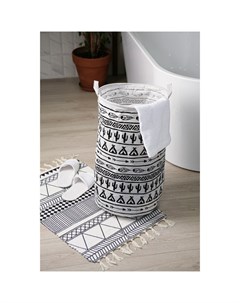 Коврик для дома «Индиго», 47×80 см, чёрно-белый Доляна