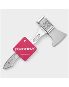 Молоток для мяса с топориком, 22 см, серый Доляна