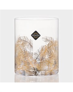 Стакан «Золотой лист», 400 мл, 8.5×10 см, стекло Magistro