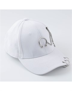 Кепка женская с кольцами, белая, р-р 56 Overhat