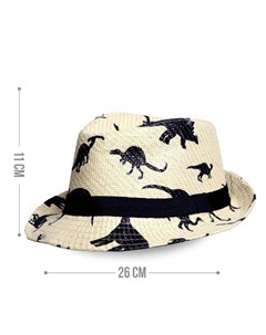 Панама детская соломенная для мальчика «Динозаврики», р-р 52-54 Overhat kids
