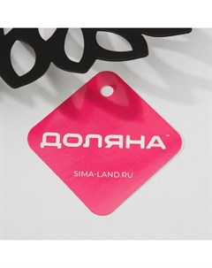 Фруктовница «Пион», 28.5×28.5×4.5 см, чёрная Доляна