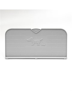 Туалет для собак 67×46×8 см, со стенкой, съемной решеткой и столбиком, голубой Пижон