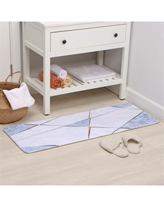 Коврик для ванной и туалета «Мрамор», 45×120 см Доляна