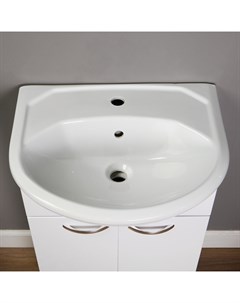 Комплект мебели для ванной комнаты «Гармония 55»: тумба с раковиной, зеркало - шкаф, цвет белый Logro