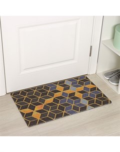 Коврик придверный «Бурлеск», грязезащитный, вырезной, 45×75 см Доляна