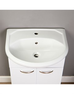 Комплект мебели для ванной: тумба «Стандарт 55», раковина «Исеть 55», 500×420×860 мм, цвет белый Logro