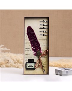 Набор подарочный 3 в 1 «Герби»: перьевая ручка, чернила, наконечники, красный Take it easy