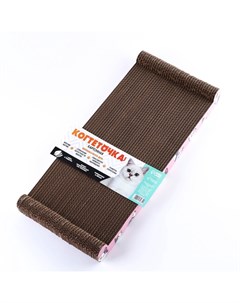 Когтеточка из картона с кошачьей мятой «Котик», 45 см × 20 см × 4.5 см Пушистое счастье