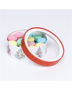 Коробка подарочная новогодняя с окном «С Новым годом» 21×21×8 см Upak land