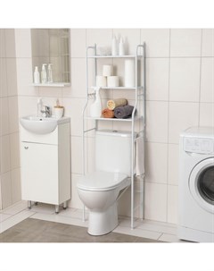 Стеллаж над унитазом, 47×25×152 см, белый Доляна