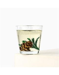 Свеча новогодняя гелевая «Еловый лес», с декором внутри, 5×6 см Сима-ленд