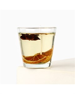 Свеча новогодняя гелевая «Глинтвейн», с декором внутри, 5×6 см Сима-ленд