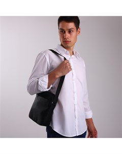 Сумка кросс-боди мужская «», 2 наружных кармана, с ручкой, длинный ремень, 25×13×19 см, чёрная Сакси