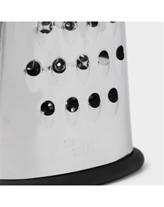 Тёрка овальная «Профи», 15.5×8×4 см, прорезиненная, цвет ручки тёмно-серый Доляна