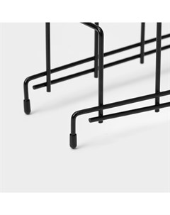 Подставка для крышек на 5 предметов, 28.5×12.5×16.5 см, чёрная Доляна