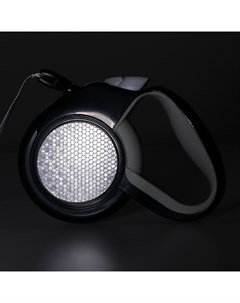 Рулетка "" светоотражающая, 8 м, до 50 кг, трос, прорезиненная ручка, белая Пижон