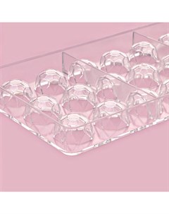 Форма для конфет и шоколада «Бриллиант», 27.5×13.5 см, 21 ячейка d=2.5 см, прозрачная Konfinetta