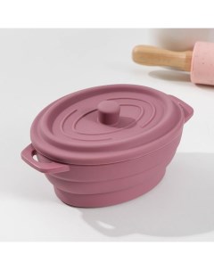 Кокотница - форма для запекания складная «Юзи», силикон, 16,5×11×7,5 см, цвет МИКС Доляна