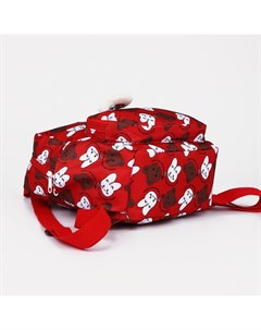 Рюкзак детский «», для девочки на молнии, 3 наружных кармана, размер 21×9.5×28 см, красный Выбражулька