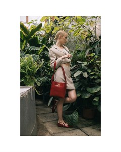 Сумка женская на винтовом замке, 24×11×24 см, бордовая Textura