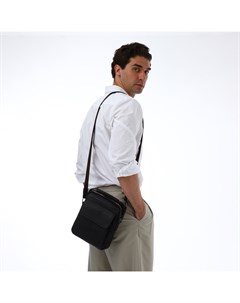 Сумка кросс-боди мужская, на молнии, 3 наружных кармана, 21×5×24 см, коричневая Textura