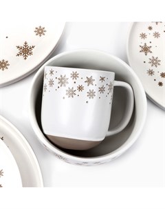 Блюдо новогоднее «Снежная сказка», d=27.3 см, ручная работа Дорого внимание