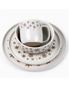 Тарелка суповая новогодняя «Снежная сказка», 15×7 см, 700 мл, ручная работа Дорого внимание