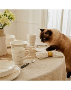 Кружки SL Home «Гато», 350 мл, набор 2 шт., фарфор, белые Sima-land home