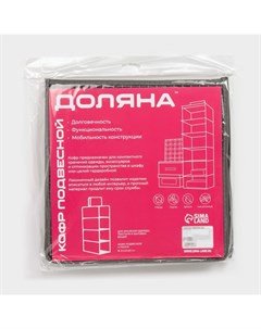 Органайзер подвесной «Кло», 4 отделения, 30×30×80 см, чёрный Доляна