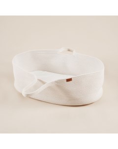 Корзина для хранения SL Home, с матрасом, плетёная, ручной работы, 70×38×25 см, белая Sima-land home