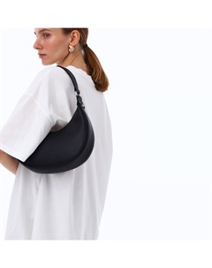 Сумка женская багет на молнии, 28×6.5×15 см, чёрная Textura